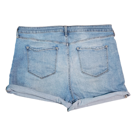Old Navy S/5526691 Vanessa High Rise Distressed Cuffed Denim Jean Shorts Sz 16 - Picture 4 of 9